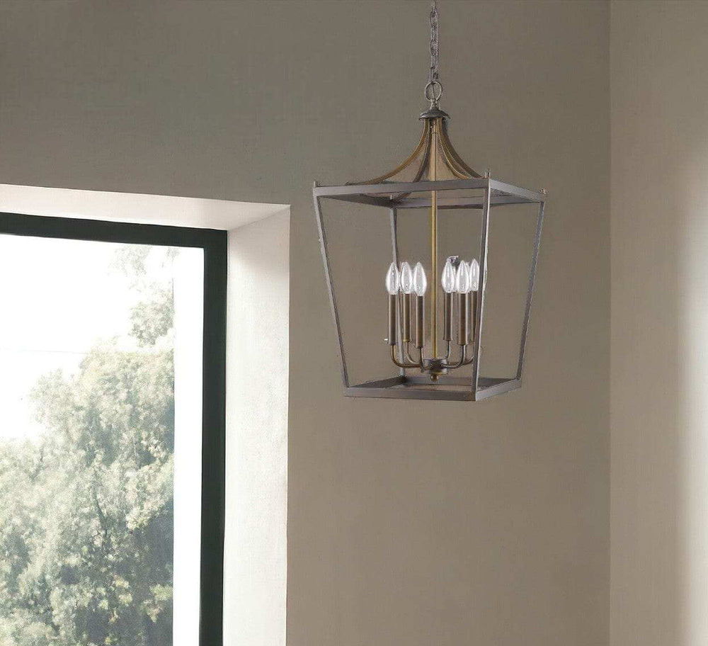 Kennedy 6-Light Oil-Rubbed Bronze Foyer Pendant - Homeroots - Flyclothing LLC