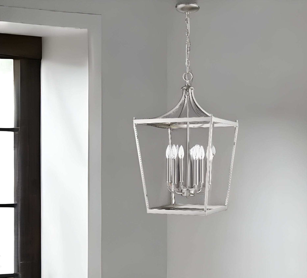 Kennedy 6-Light Satin Nickel Pendant - Homeroots - Flyclothing LLC