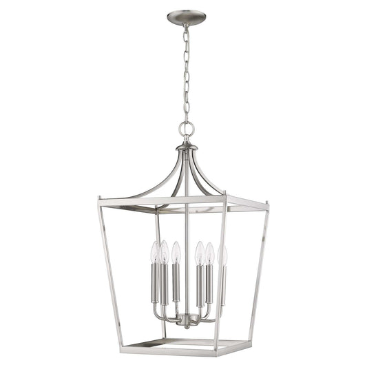 Kennedy 6-Light Satin Nickel Pendant - Homeroots - Flyclothing LLC