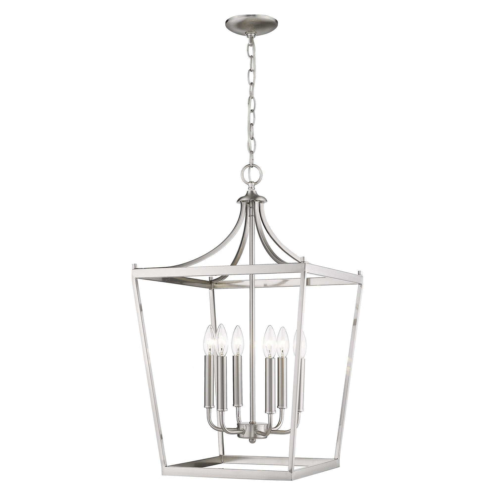 Kennedy 6-Light Satin Nickel Pendant - Homeroots - Flyclothing LLC