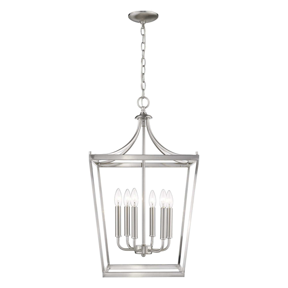 Kennedy 6-Light Satin Nickel Pendant - Homeroots - Flyclothing LLC