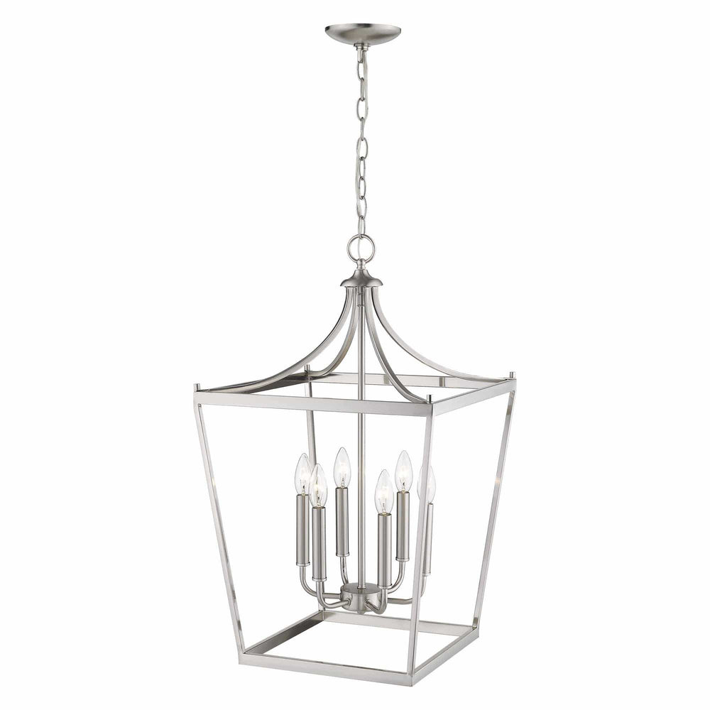 Kennedy 6-Light Satin Nickel Pendant - Homeroots - Flyclothing LLC
