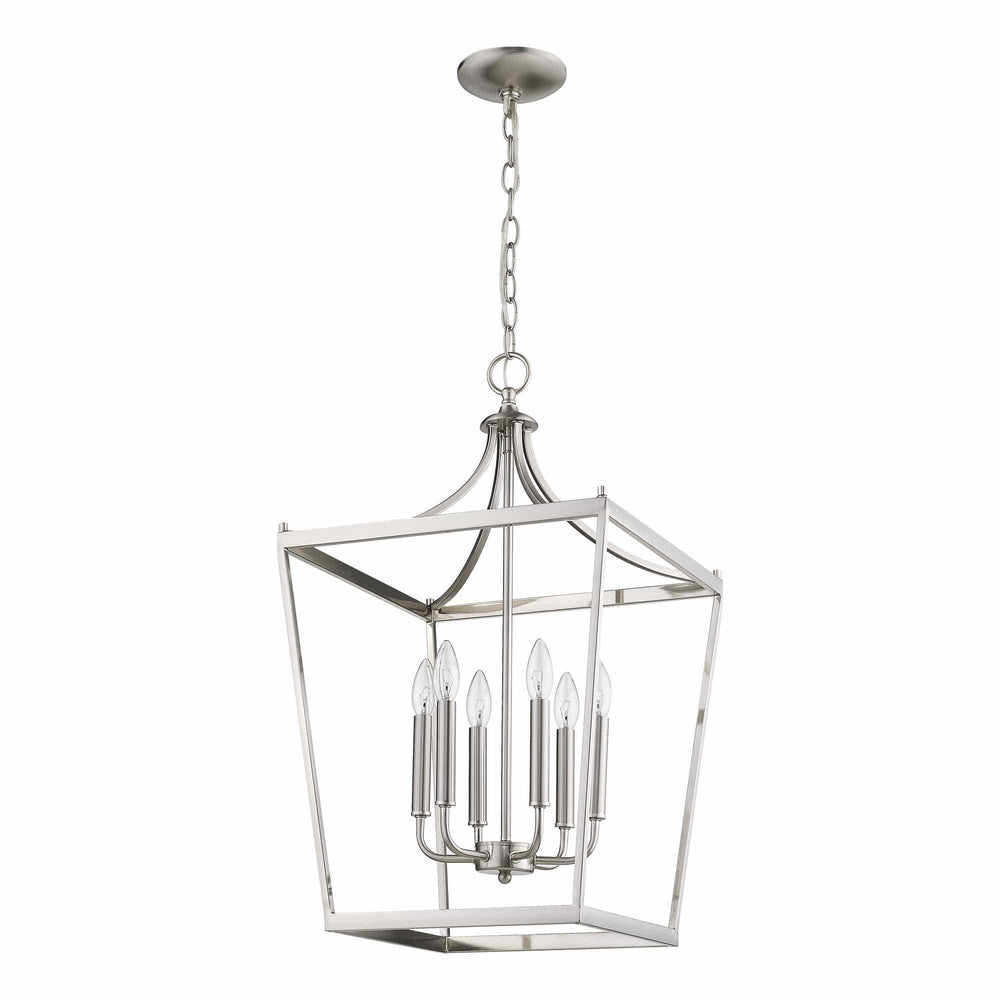 Kennedy 6-Light Satin Nickel Pendant - Homeroots - Flyclothing LLC
