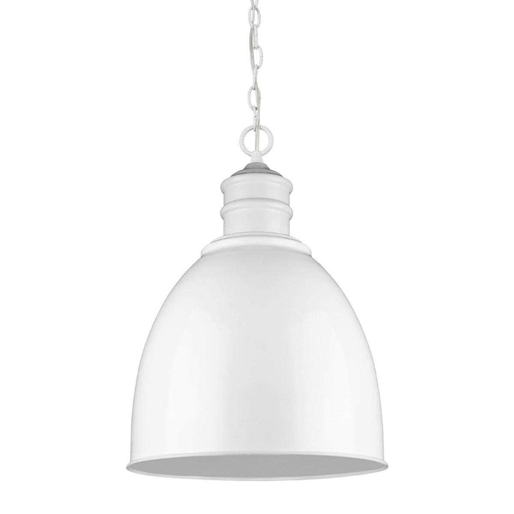 Colby 1-Light White Pendant - Homeroots - Flyclothing LLC
