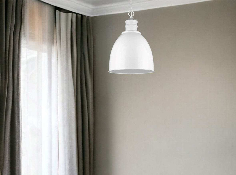 Colby 1-Light White Pendant - Homeroots - Flyclothing LLC
