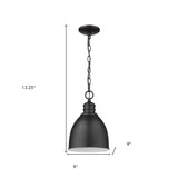 Minimalist Black Metal Pendant Hanging Light - Homeroots - Flyclothing LLC