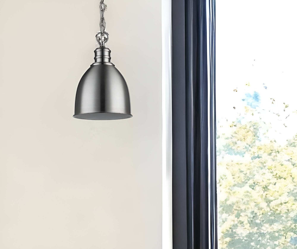 Minimalist Silver Metal Pendant Hanging Light - Homeroots - Flyclothing LLC