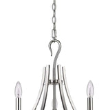 Nickel Candle Style Five Light Metal Dimmable Chandelier - Homeroots - Flyclothing LLC