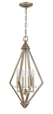 Easton 4-Light Washed Gold Pendant With Crystal Bobeches - Homeroots - Flyclothing LLC