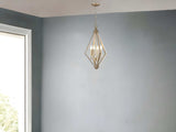 Easton 4-Light Washed Gold Pendant With Crystal Bobeches - Homeroots - Flyclothing LLC