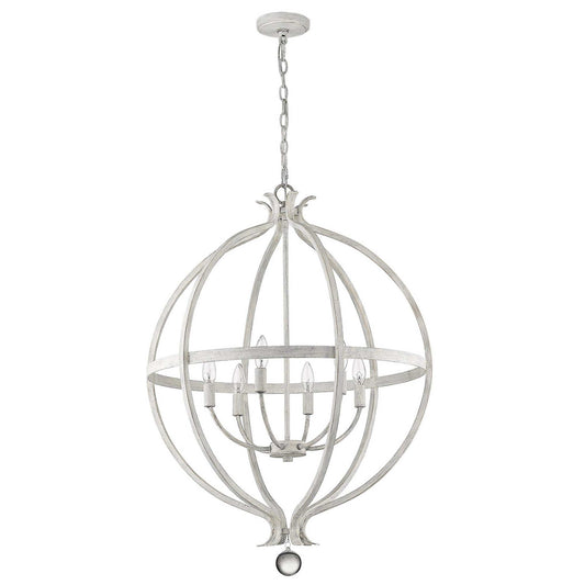 Callie 6-Light Country White Pendant - Homeroots - Flyclothing LLC