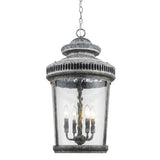 Kingston 4-Light Antique Lead Foyer Pendant With Curved Water Glass Panes - Homeroots - Flyclothing LLC