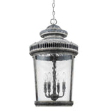 Kingston 4-Light Antique Lead Foyer Pendant With Curved Water Glass Panes - Homeroots - Flyclothing LLC