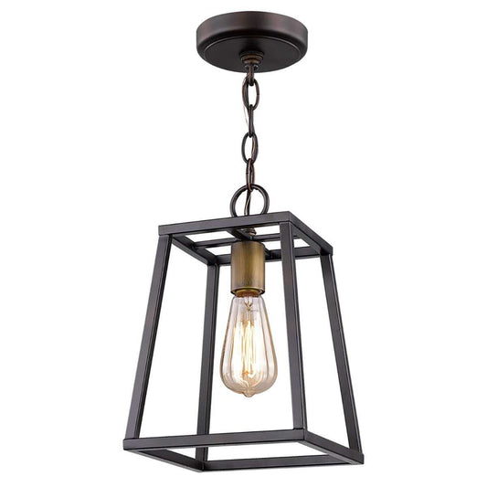Antique Bronze Metal Tapered Hanging Light - Homeroots - Flyclothing LLC