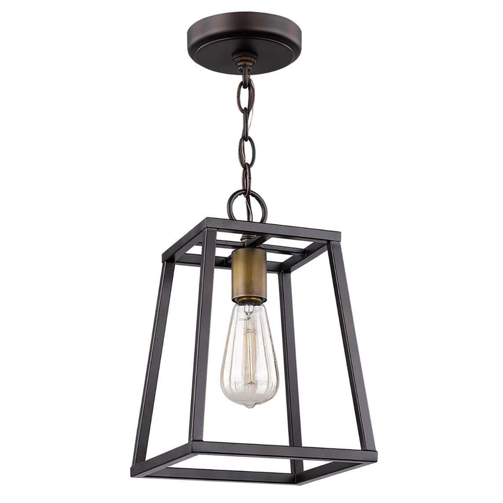 Antique Bronze Metal Tapered Hanging Light - Homeroots - Flyclothing LLC