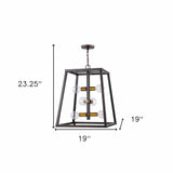 Tiberton 6-Light Oil-Rubbed Bronze Foyer Pendant With Antique Brass Sockets - Homeroots - Flyclothing LLC