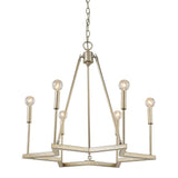 Gold Candle Style Six Light Metal Dimmable Chandelier - Homeroots - Flyclothing LLC