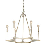 Gold Candle Style Six Light Metal Dimmable Chandelier - Homeroots - Flyclothing LLC