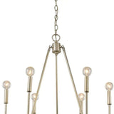 Gold Candle Style Six Light Metal Dimmable Chandelier - Homeroots - Flyclothing LLC