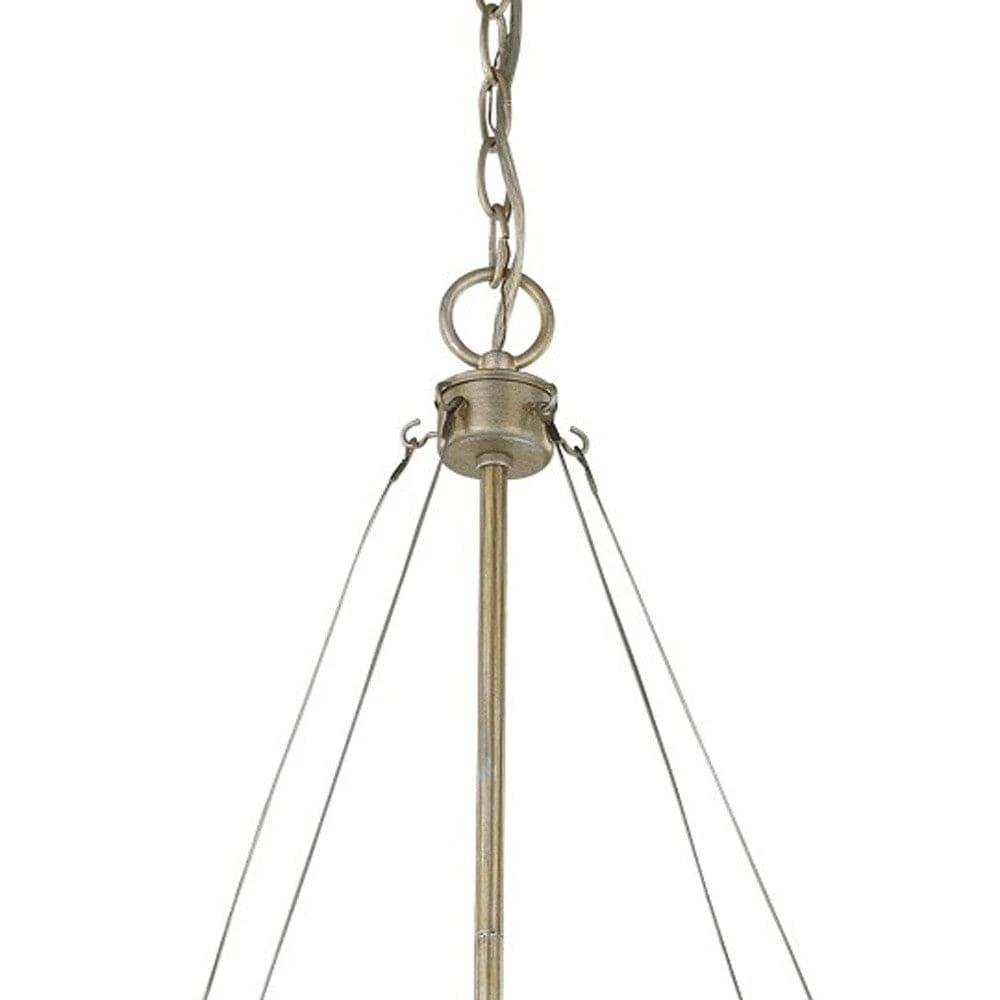 Nora 4-Light Washed Gold Drum Pendant With Abstract Open-Air Cage Shade - Homeroots - Flyclothing LLC