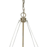 Nora 4-Light Washed Gold Drum Pendant With Abstract Open-Air Cage Shade - Homeroots - Flyclothing LLC