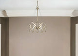 Nora 4-Light Washed Gold Drum Pendant With Abstract Open-Air Cage Shade - Homeroots - Flyclothing LLC