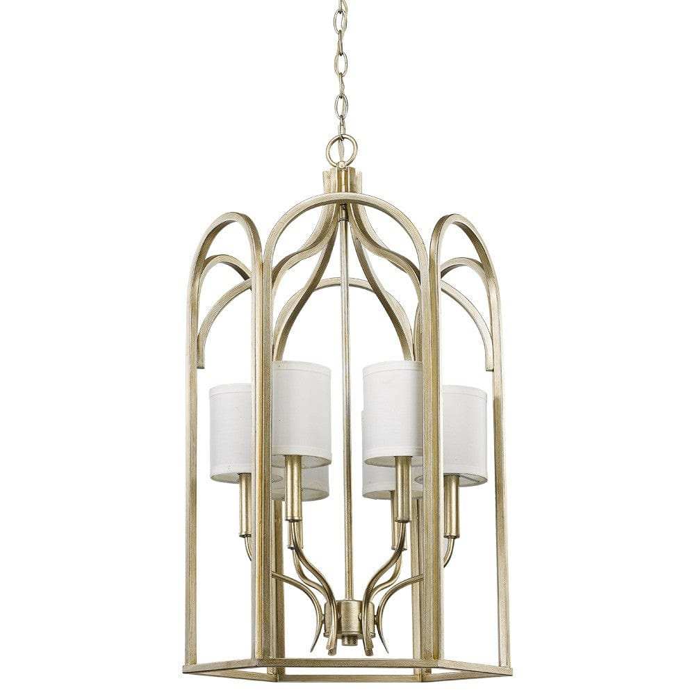 Ellie 6-Light Washed Gold Foyer Pendant - Homeroots - Flyclothing LLC