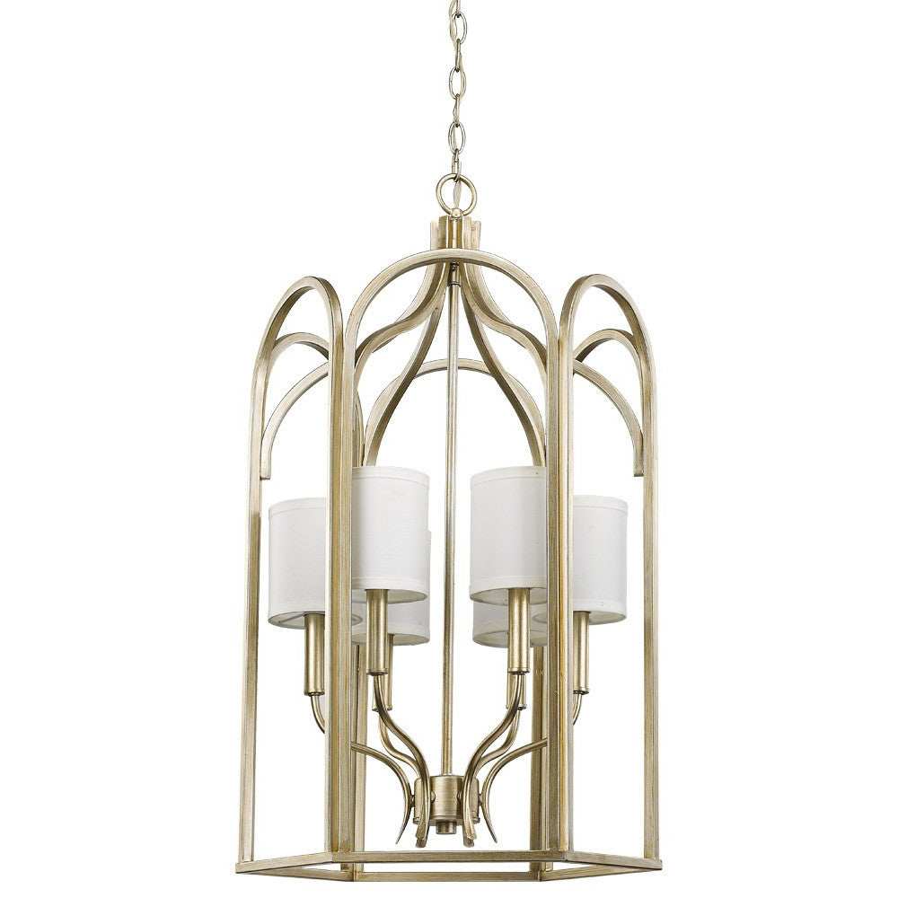 Ellie 6-Light Washed Gold Foyer Pendant - Homeroots - Flyclothing LLC
