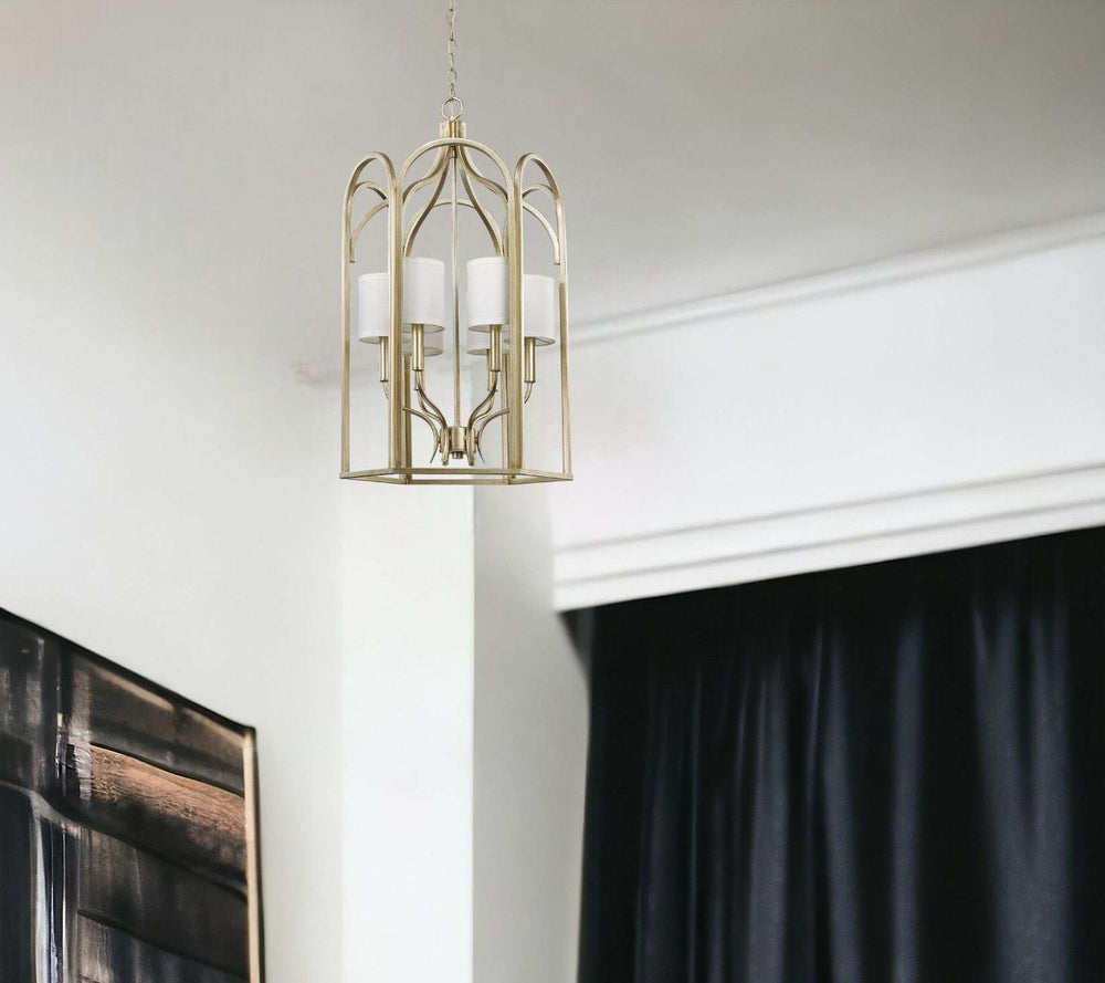 Ellie 6-Light Washed Gold Foyer Pendant - Homeroots - Flyclothing LLC