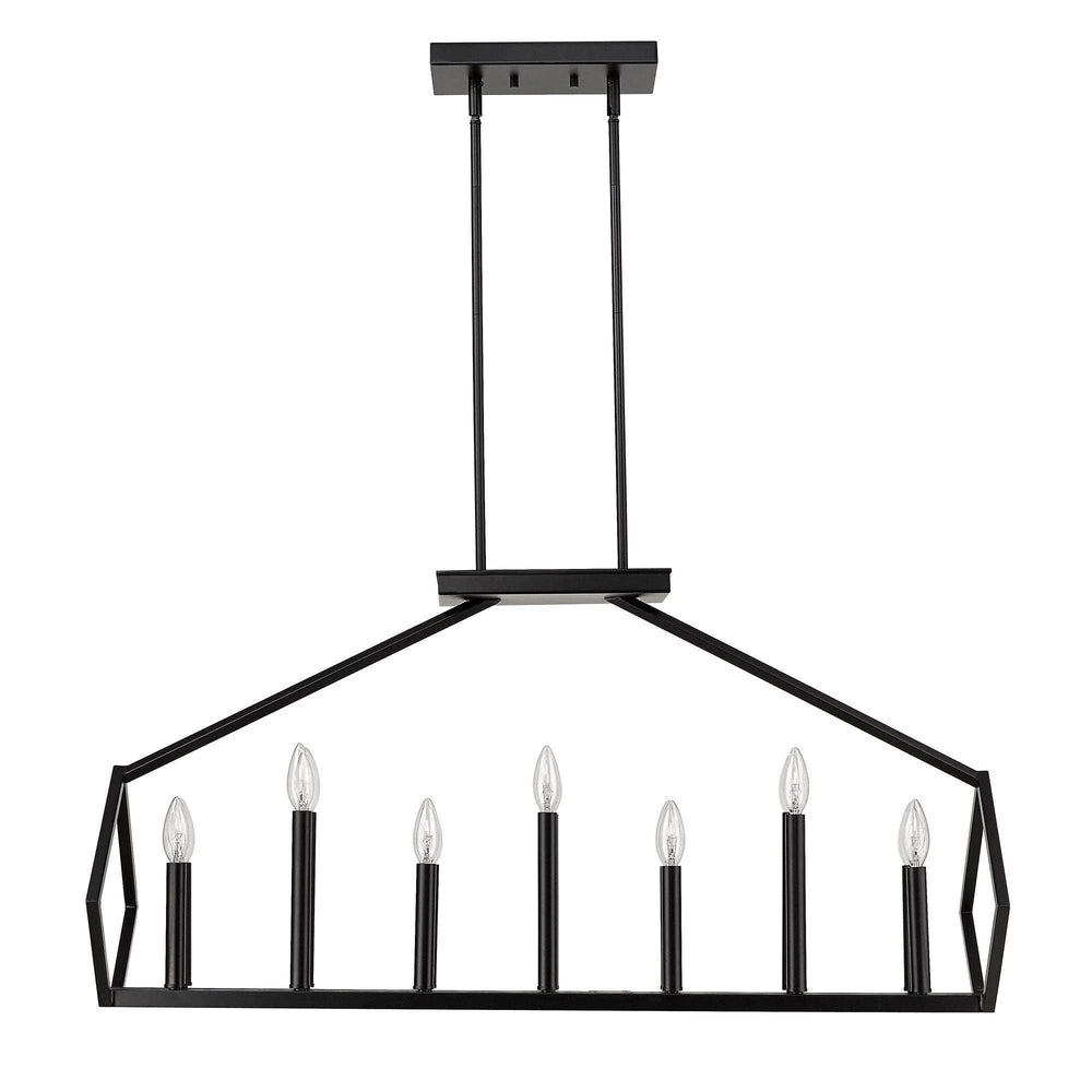 Luca 14-Light Matte Black Island Pendant - Homeroots - Flyclothing LLC