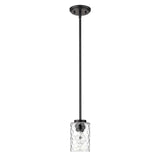 Black Metal and Glass Mini Pendant Hanging Light - Homeroots - Flyclothing LLC