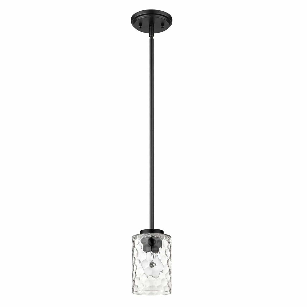 Black Metal and Glass Mini Pendant Hanging Light - Homeroots - Flyclothing LLC