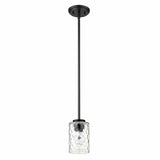 Black Metal and Glass Mini Pendant Hanging Light - Homeroots - Flyclothing LLC