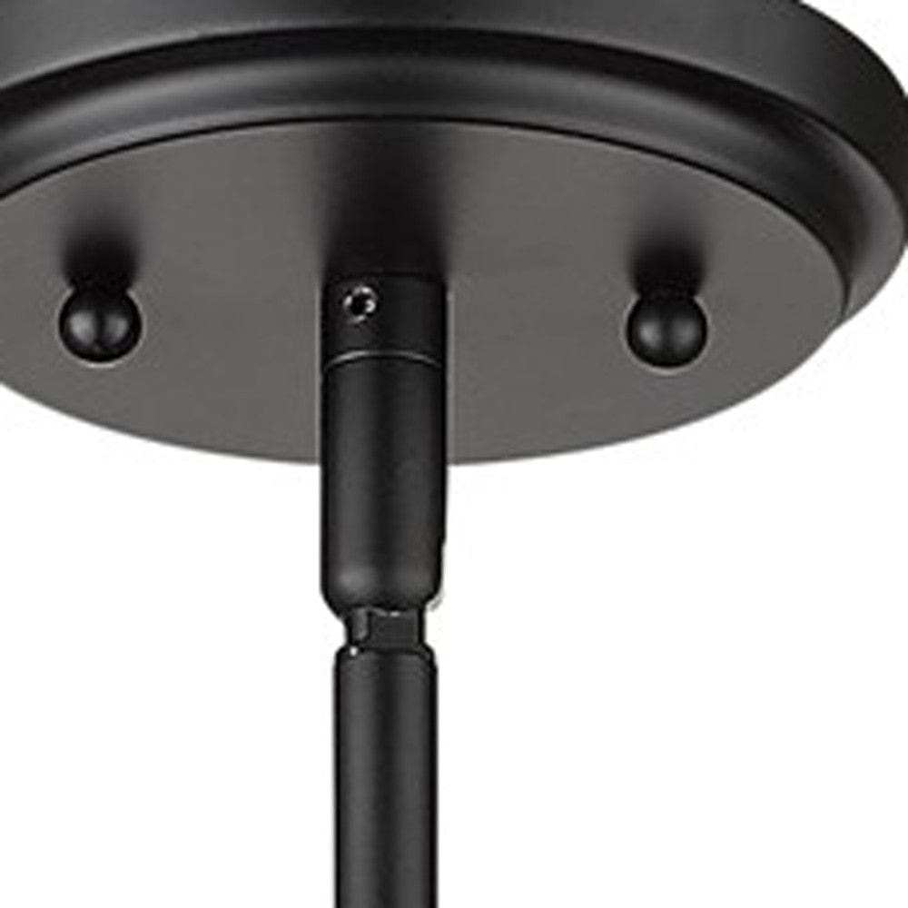 Black Metal and Glass Mini Pendant Hanging Light - Homeroots - Flyclothing LLC