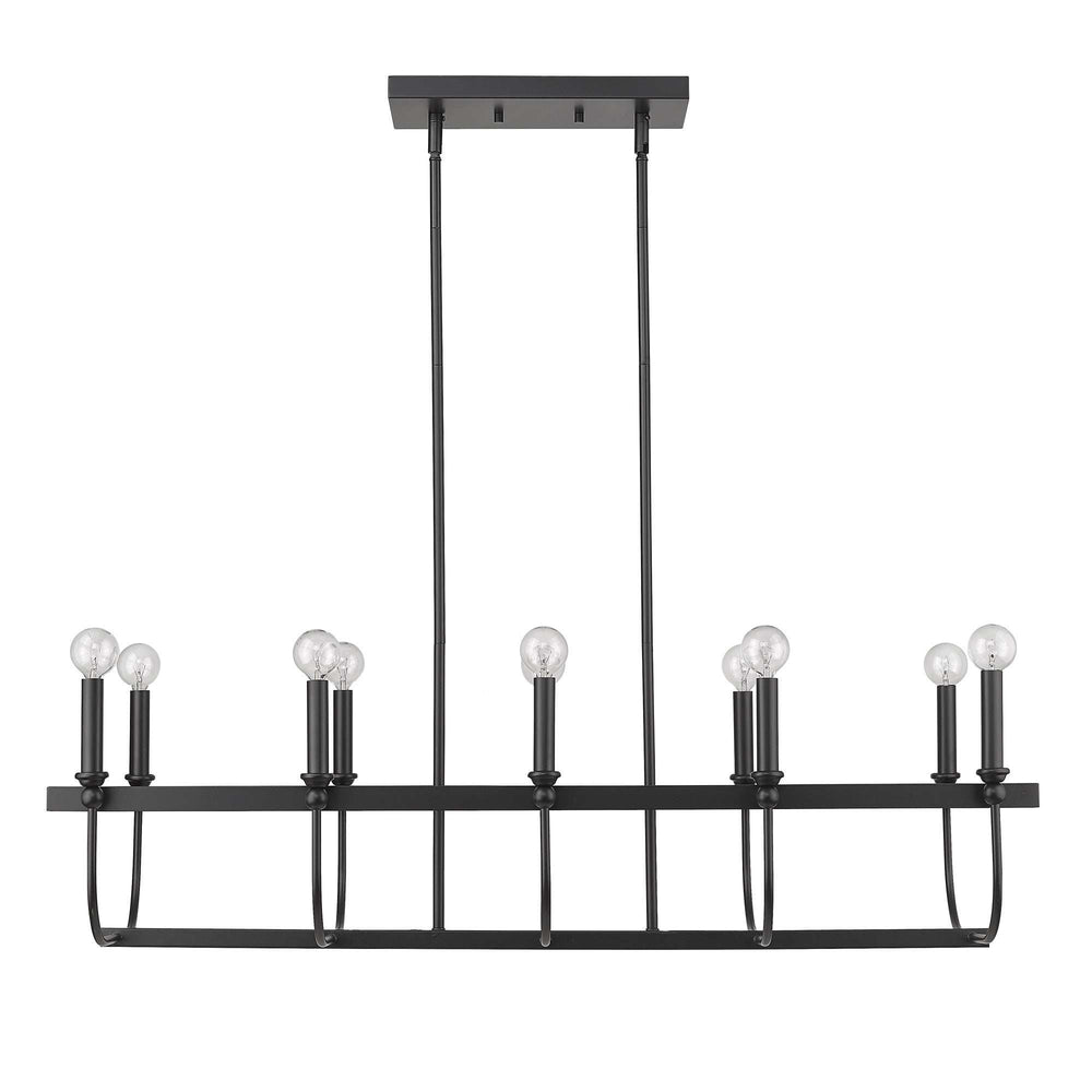 Beckett 10-Light Matte Black Island Pendant - Homeroots - Flyclothing LLC