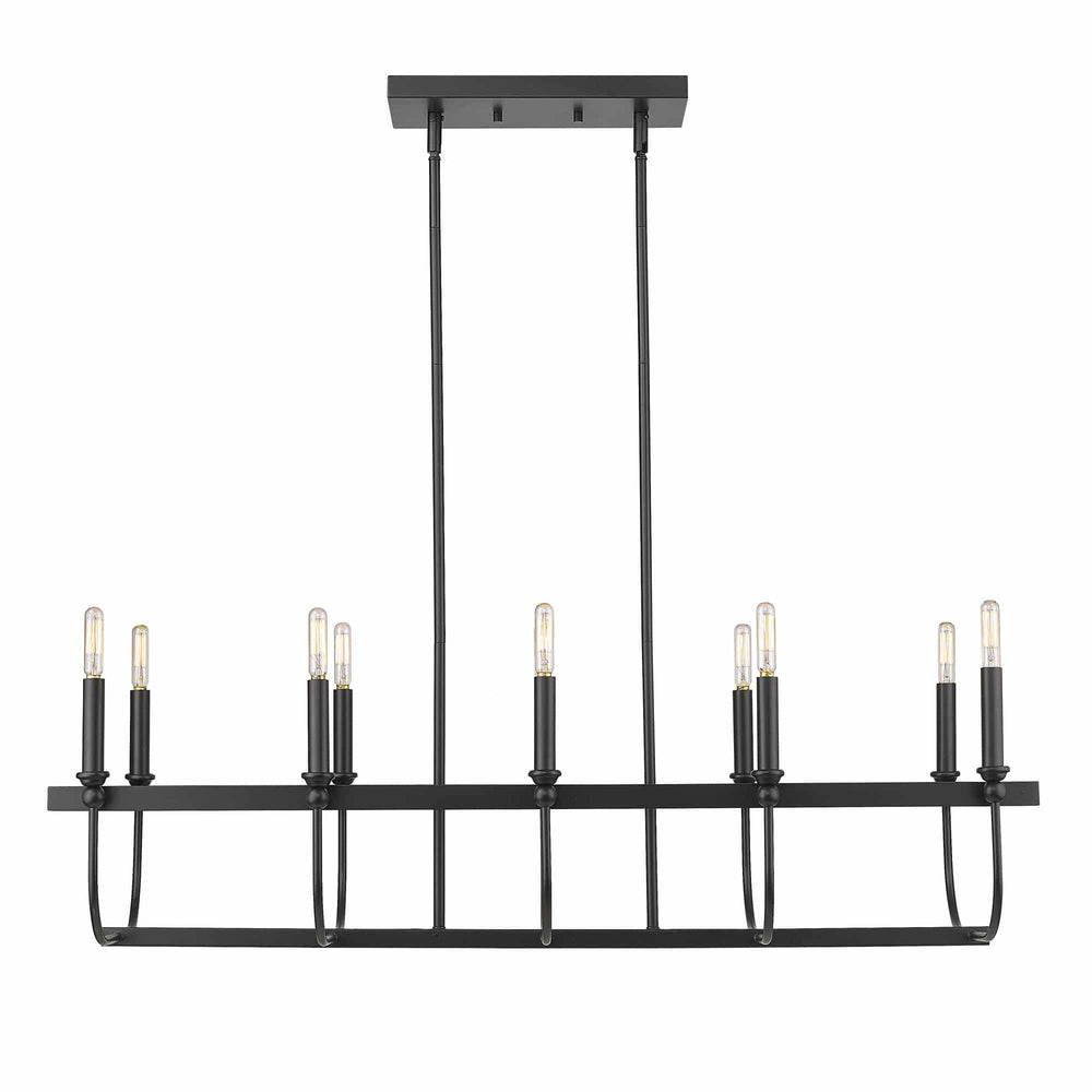 Beckett 10-Light Matte Black Island Pendant - Homeroots - Flyclothing LLC