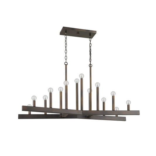 Fallon 14-Light Oil-Rubbed Bronze Island Pendant - Homeroots - Flyclothing LLC