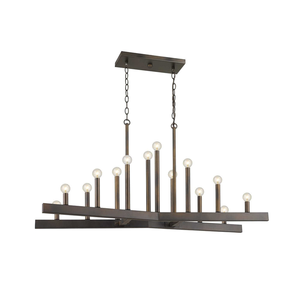 Fallon 14-Light Oil-Rubbed Bronze Island Pendant - Homeroots - Flyclothing LLC