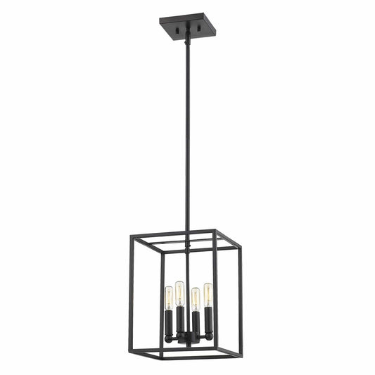 Cobar 4-Light Matte Black Pendant - Homeroots - Flyclothing LLC