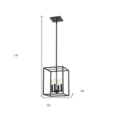 Cobar 4-Light Matte Black Pendant - Homeroots - Flyclothing LLC