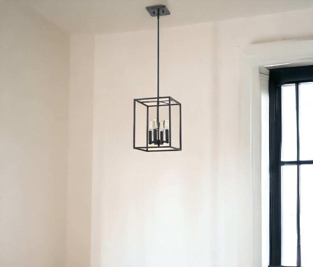 Cobar 4-Light Matte Black Pendant - Homeroots - Flyclothing LLC