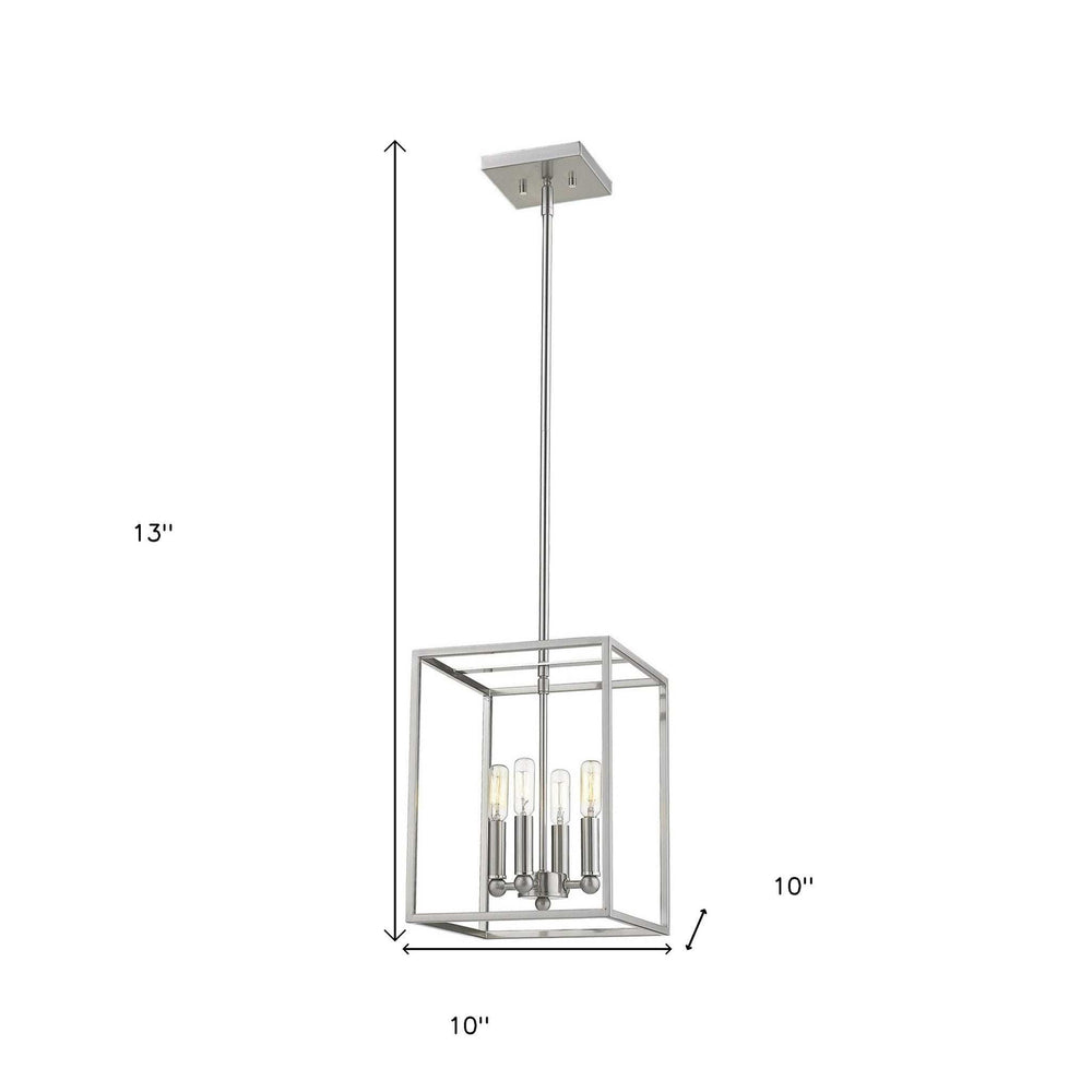 Cobar 4-Light Satin Nickel Pendant - Homeroots - Flyclothing LLC