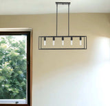 Cobar 5-Light Matte Black Island Pendant - Homeroots - Flyclothing LLC