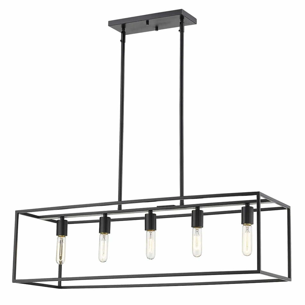 Cobar 5-Light Matte Black Island Pendant - Homeroots - Flyclothing LLC