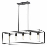 Cobar 5-Light Matte Black Island Pendant - Homeroots - Flyclothing LLC