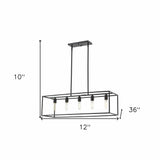 Cobar 5-Light Matte Black Island Pendant - Homeroots - Flyclothing LLC