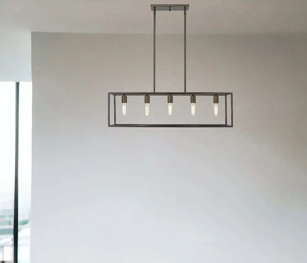 Cobar 5-Light Soil-Rubbed Bronze Island Pendant - Homeroots - Flyclothing LLC