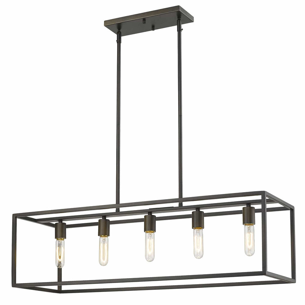 Cobar 5-Light Soil-Rubbed Bronze Island Pendant - Homeroots - Flyclothing LLC