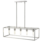 Cobar 5-Light Satin Nickel Island Pendant - Homeroots - Flyclothing LLC