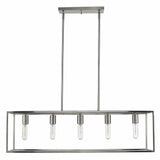 Cobar 5-Light Satin Nickel Island Pendant - Homeroots - Flyclothing LLC
